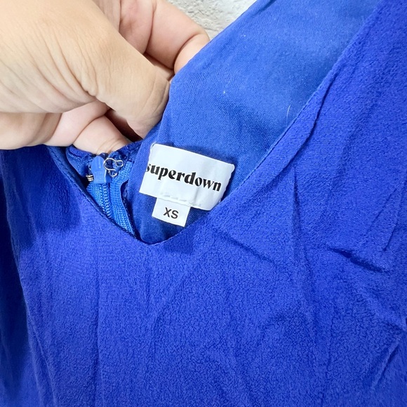 Superdown Revolve Karen Wrap Romper in Royal Blue Dize Extra Small S - Picture 8 of 10